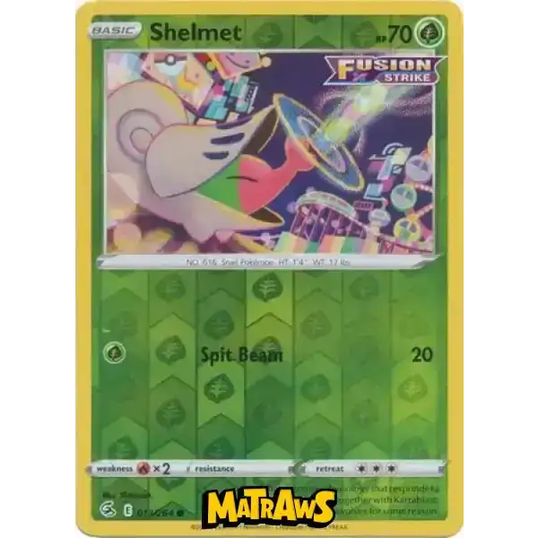 (013/264) Shelmet - Reverse Enkeltkort Fusion Strike 