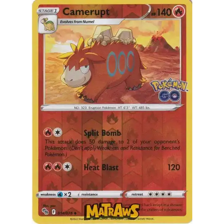 (014/078) Camerupt - Reverse Enkeltkort Pokémon GO TCG 
