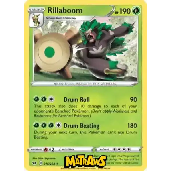 (015/202) Rillaboom Enkeltkort Sword & Shield 