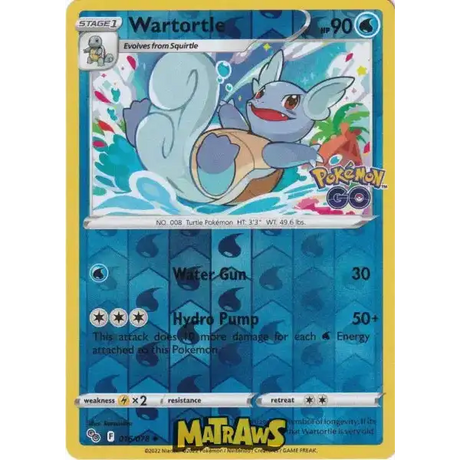 (016/078) Wartortle - Reverse Enkeltkort Pokémon GO TCG 