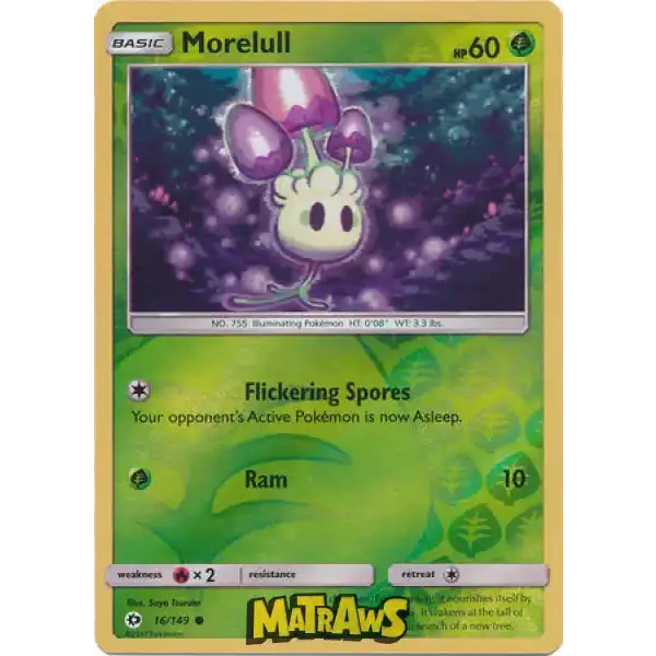 (016/149) Morelull - Reverse Enkeltkort Sun & Moon 