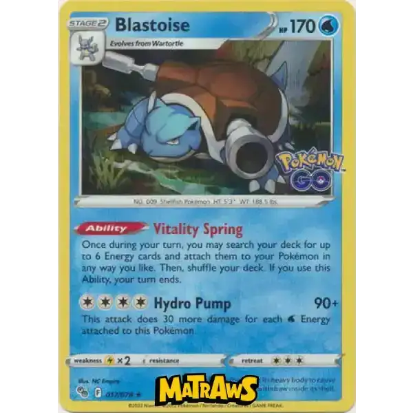 (017/078) Blastoise - Holo Enkeltkort Pokémon GO TCG 
