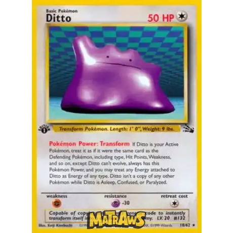 (018/062) Ditto - 1st Edition Enkeltkort Fossil 1st Edition 