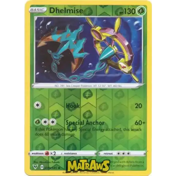 (019/185) Dhelmise - Reverse Enkeltkort Vivid Voltage 