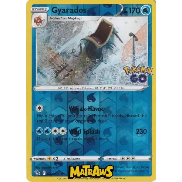 (022/078) Gyarados - Reverse Enkeltkort Pokémon GO TCG 