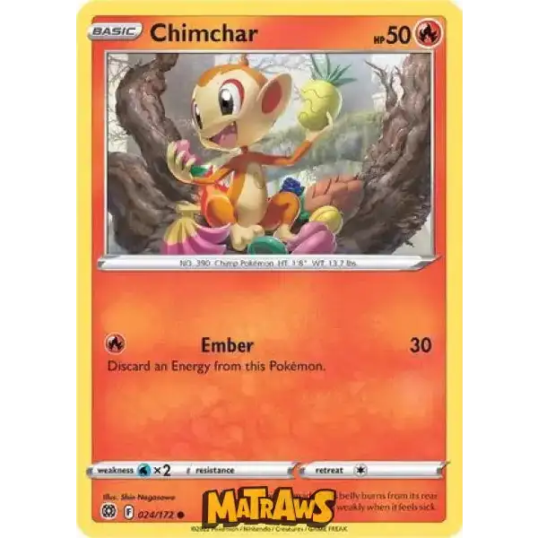 (024/172) Chimchar Enkeltkort Brilliant Stars 