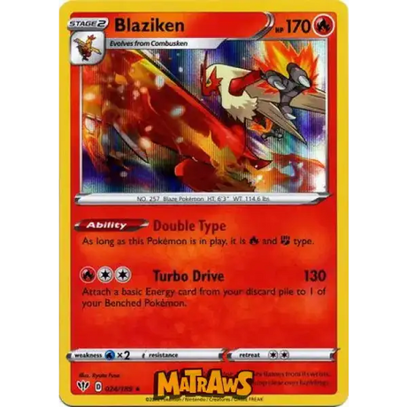 (024/189) Blaziken - Holo Enkeltkort Darkness Ablaze 