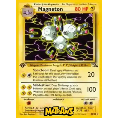 (026/062) Magneton - 1st Edition Enkeltkort Fossil 1st Edition 