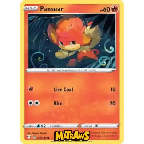 (026/189) Pansear Enkeltkort Darkness Ablaze 