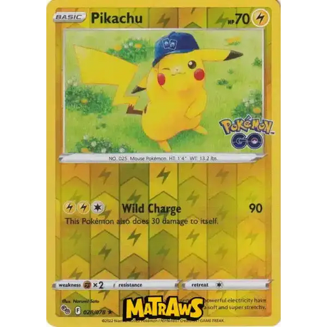 (028/078) Pikachu - Reverse Enkeltkort Pokémon GO TCG 
