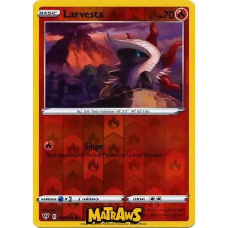(029/189) Larvesta - Reverse Enkeltkort Darkness Ablaze 