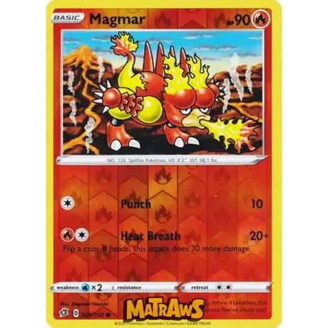(029/192) Magmar - Reverse Enkeltkort Rebel Clash 