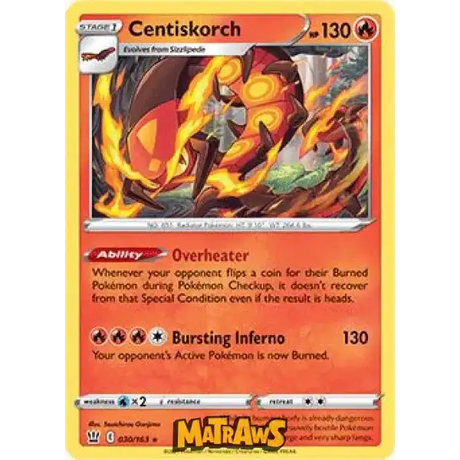 (030/163) Centiskorch Enkeltkort Battle Styles 