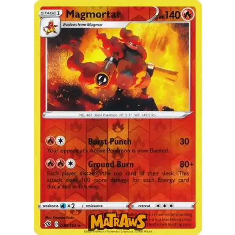 (030/192) Magmortar - Reverse Enkeltkort Rebel Clash 