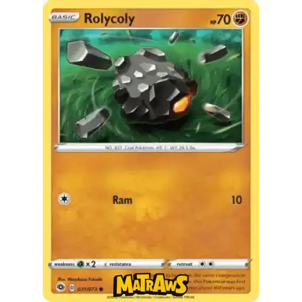 (031/073) Rolycoly Enkeltkort Champion's Path 