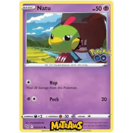 (032/078) Natu Enkeltkort Pokémon GO TCG 