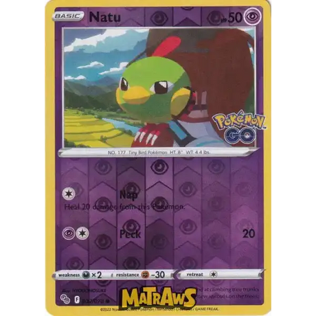 (032/078) Natu - Reverse Enkeltkort Pokémon GO TCG 