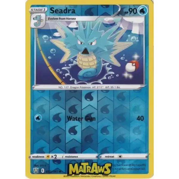 (032/163) Seadra - Reverse Enkeltkort Battle Styles 