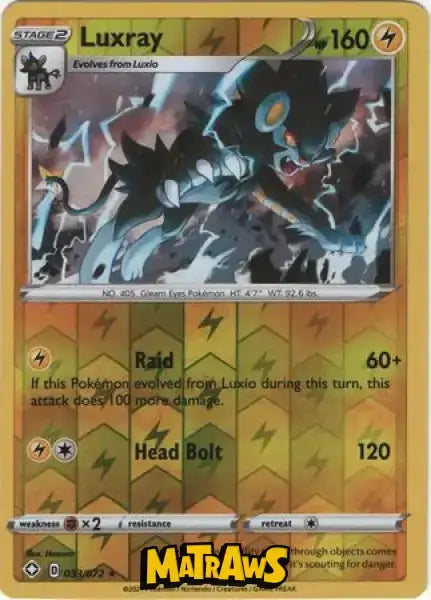 (033/72) Luxray - Reverse Enkeltkort Shining Fates 