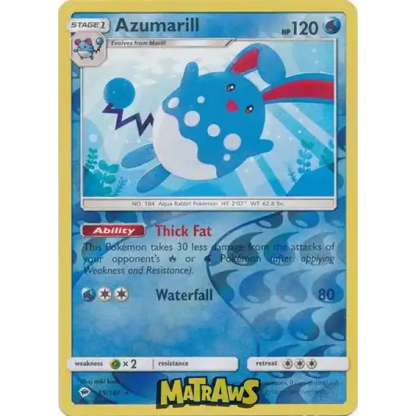 (035/147) Azumarill - Reverse Enkeltkort Burning Shadows 