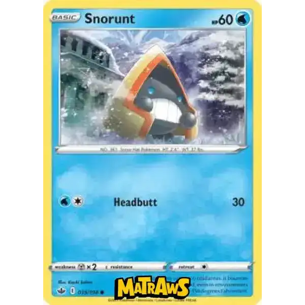 (035/198) Snorunt Enkeltkort Chilling Reign 