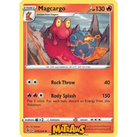 (035/264) Magcargo Enkeltkort Fusion Strike 