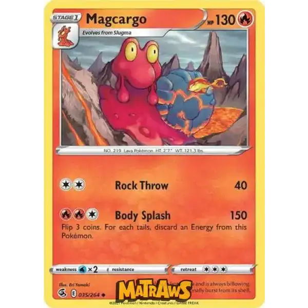 (035/264) Magcargo Enkeltkort Fusion Strike 