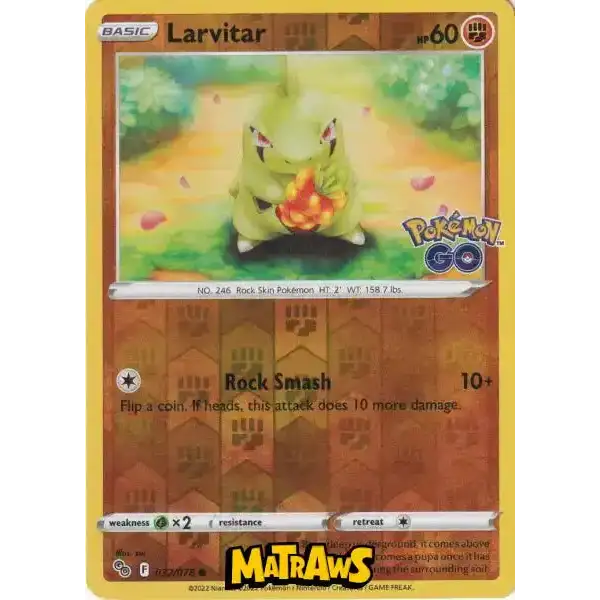 (037/078) Larvitar - Reverse Enkeltkort Pokémon GO TCG 