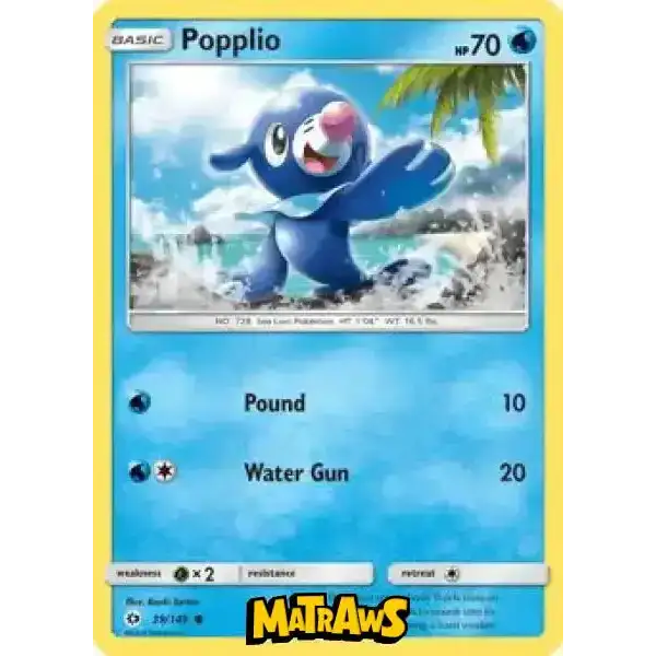 (039/149) Popplio Enkeltkort Sun & Moon 