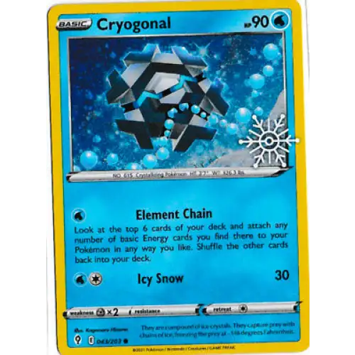 (043/203) Cryogonal - Holo - Snow Flake Stamp - Enkeltkort