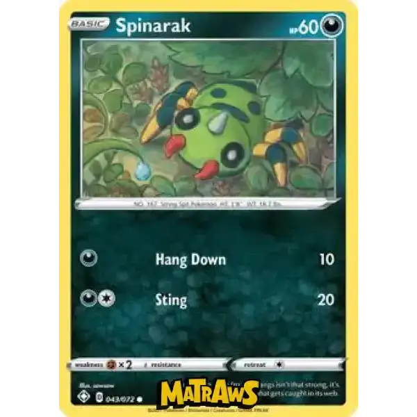 (043/72) Spinarak Enkeltkort Shining Fates 