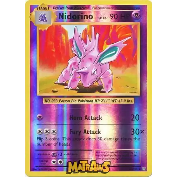 (044/108) Nidorino - Reverse Enkeltkort Evolutions 