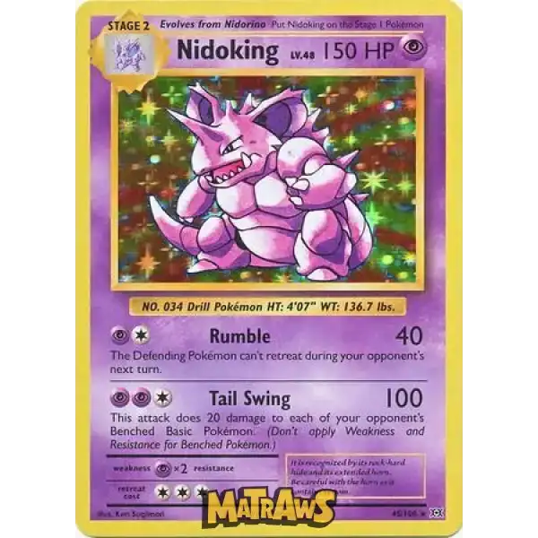 (045/108) Nidoking - Holo Enkeltkort Evolutions 