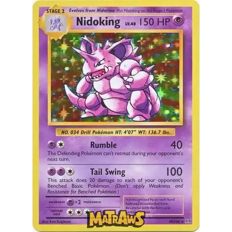 (045/108) Nidoking - Holo Enkeltkort Evolutions 