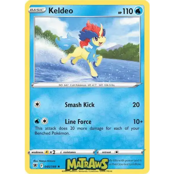 (045/189) Keldeo - Non Holo Enkeltkort Astral Radiance 