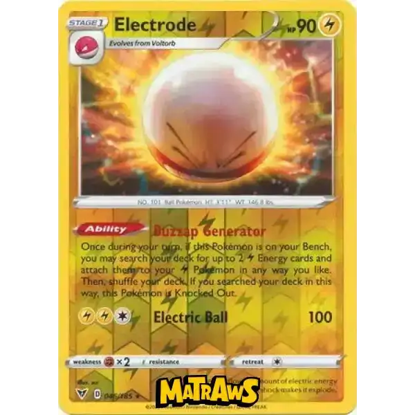 (046/185) Electrode - Reverse Enkeltkort Vivid Voltage 