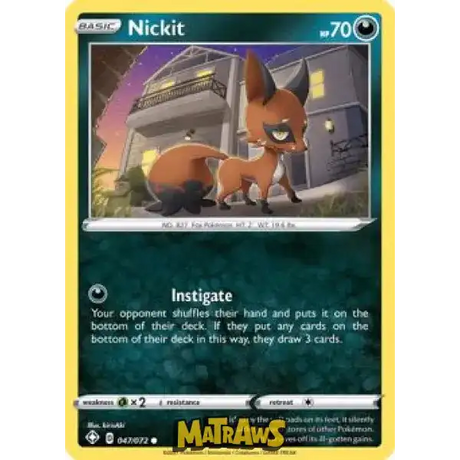 (047/72) Nickit Enkeltkort Shining Fates 