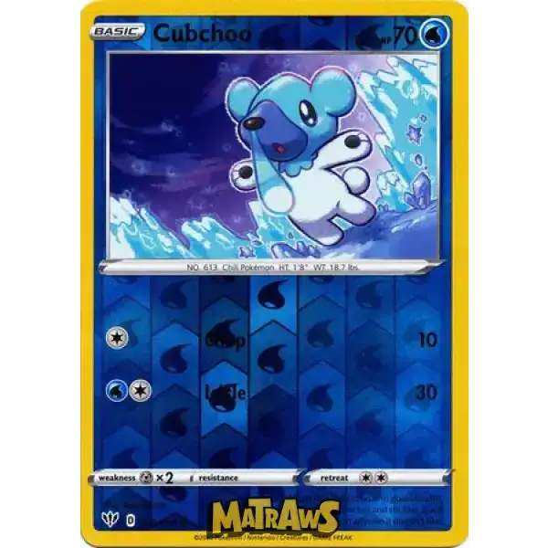 (048/189) Cubchoo - Reverse Enkeltkort Darkness Ablaze 