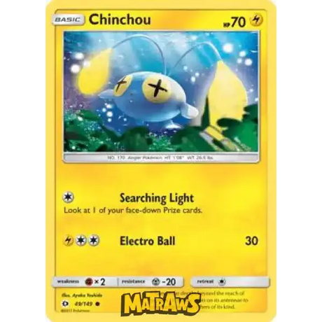 (049/149) Chinchou Enkeltkort Sun & Moon 