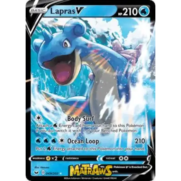 (049/202) Lapras V Enkeltkort Sword & Shield 