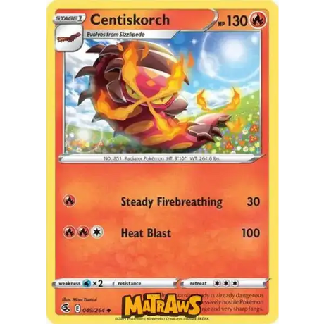 (049/264) Centiskorch Enkeltkort Fusion Strike 