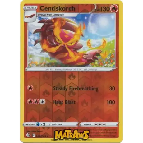 (049/264) Centiskorch - Reverse Enkeltkort Fusion Strike 