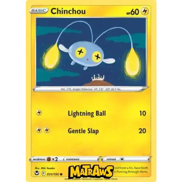 (051/195) Chinchou Enkeltkort Silver Tempest 