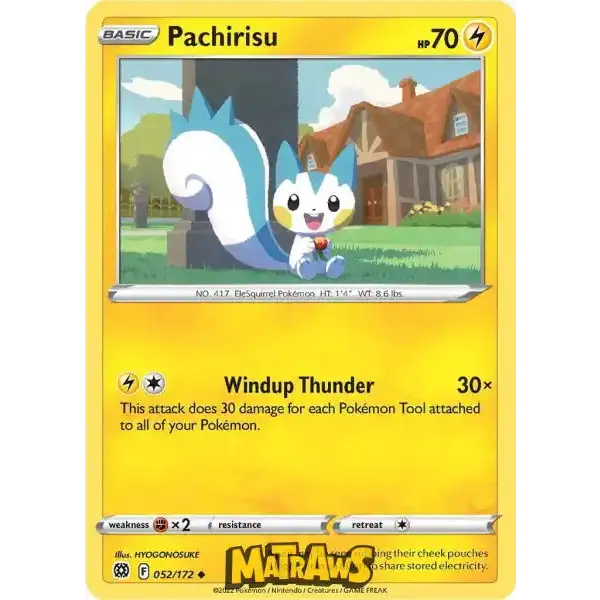 (052/172) Pachirisu Enkeltkort Brilliant Stars 