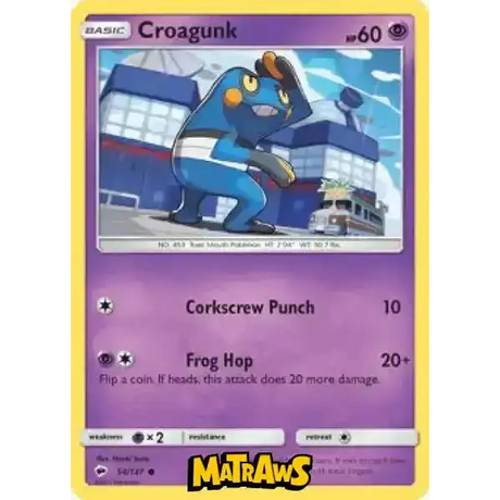 (054/147) Croagunk Enkeltkort Burning Shadows 