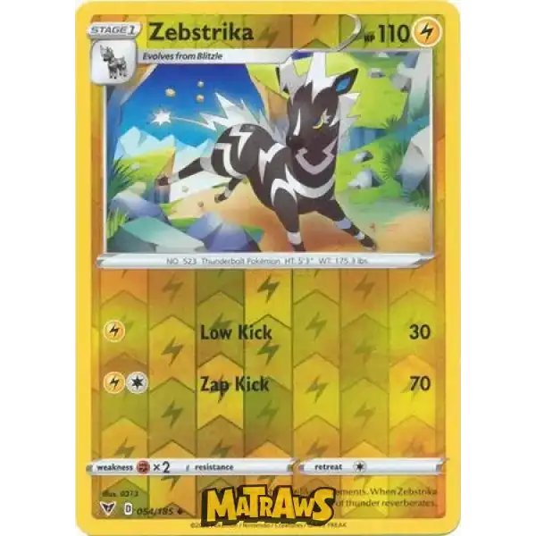 (054/185) Zebstrika - Reverse Enkeltkort Vivid Voltage 