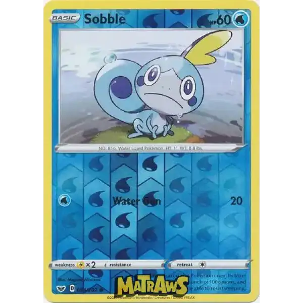 (054/202) Sobble - Reverse Enkeltkort Sword & Shield 