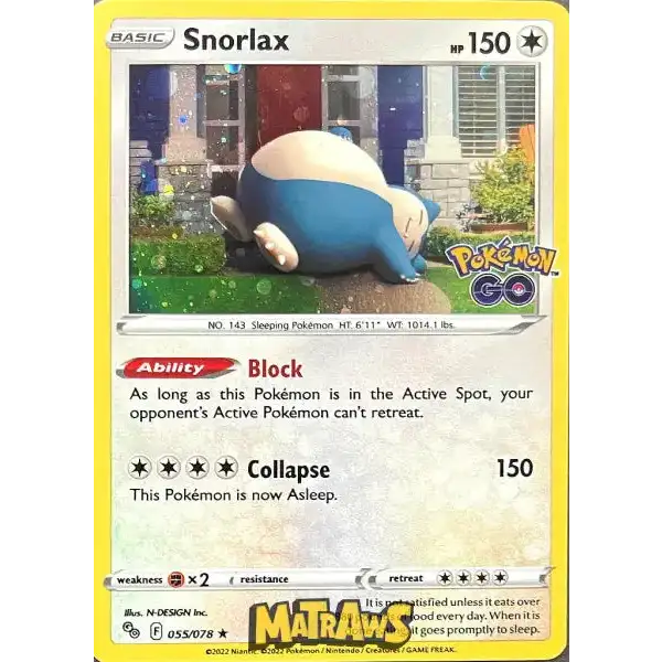 (055/078) Snorlax - Cosmos Holo Enkeltkort Pokémon GO TCG 