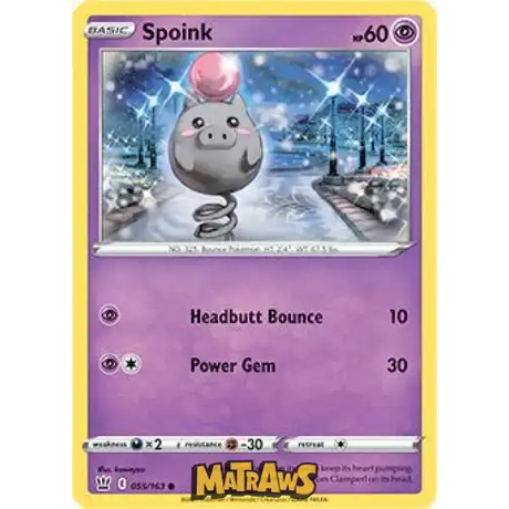 (055/163) Spoink Enkeltkort Battle Styles 