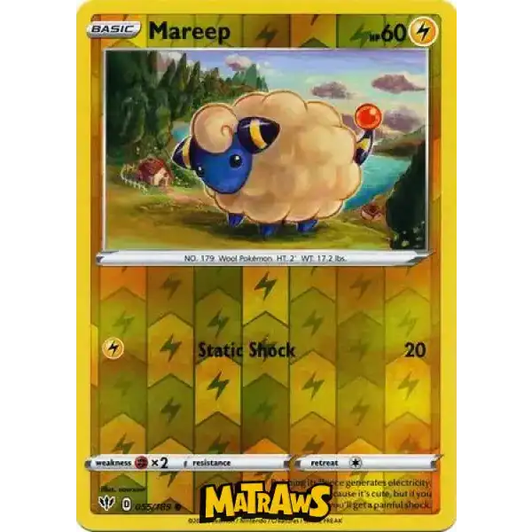 (055/189) Mareep - Reverse Enkeltkort Darkness Ablaze 